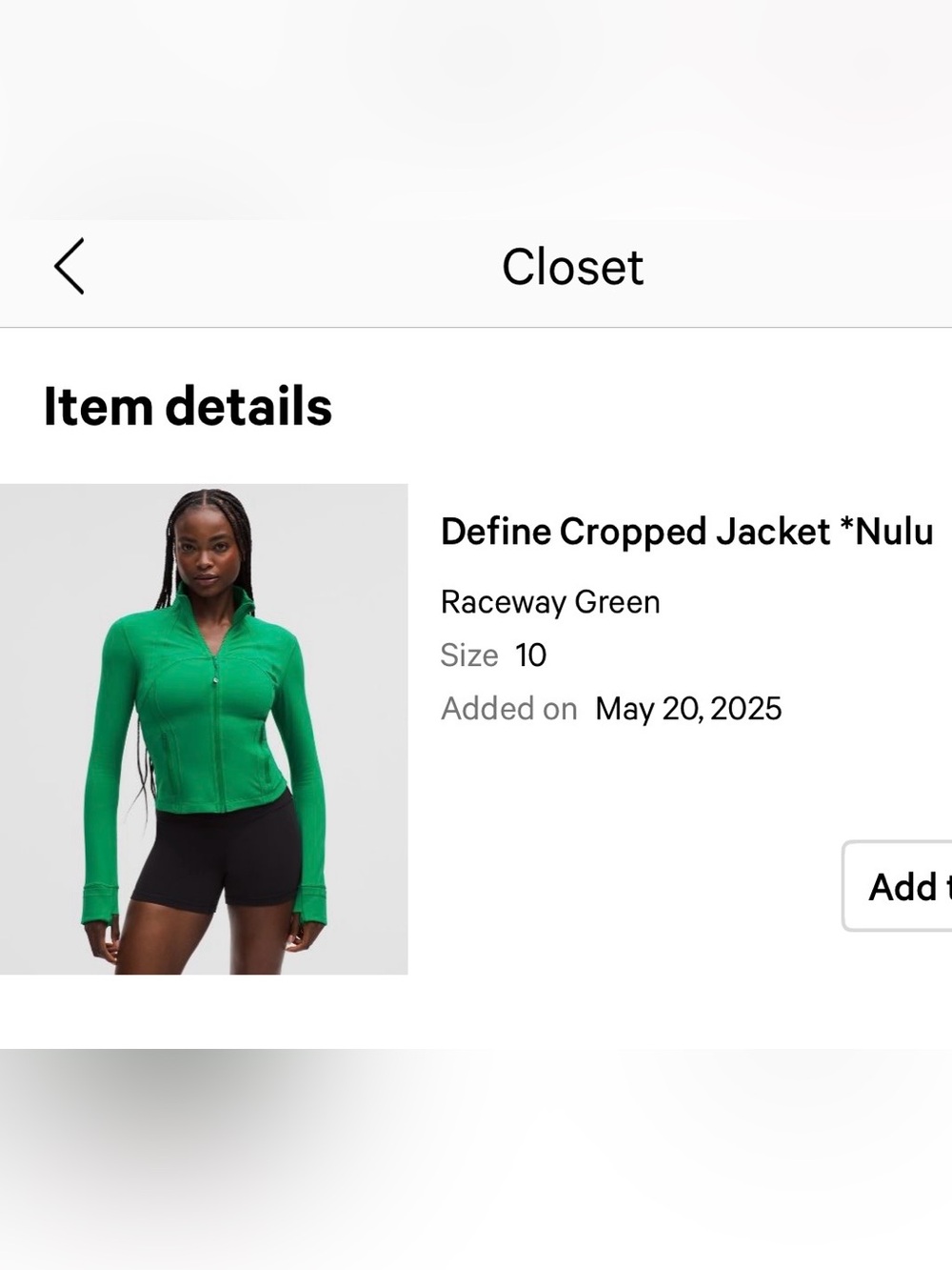 lululemon define cropped jacket - Picture 4 of 4